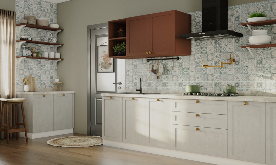 Modern modular kitchen design showing cost range for 2BHK interiors in Kolkata