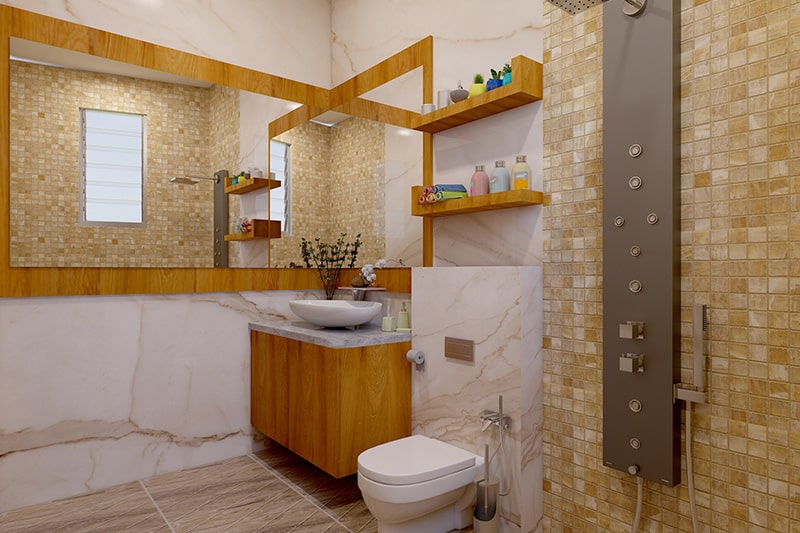 Do your bathroom remodel by replacing the old shower fitting with a sleek modern shower panel for an indian bathrooms