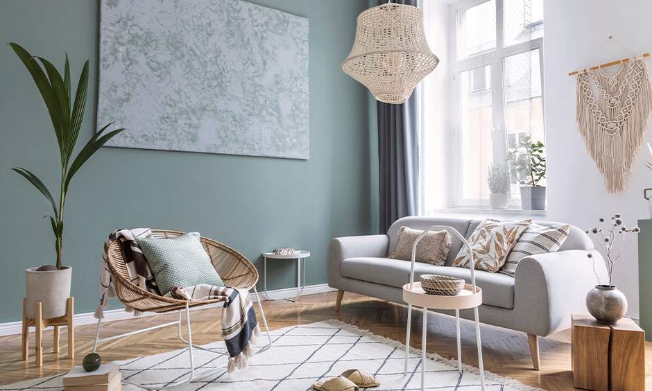 Drawing room colour combination ideas based on light and room orientation.