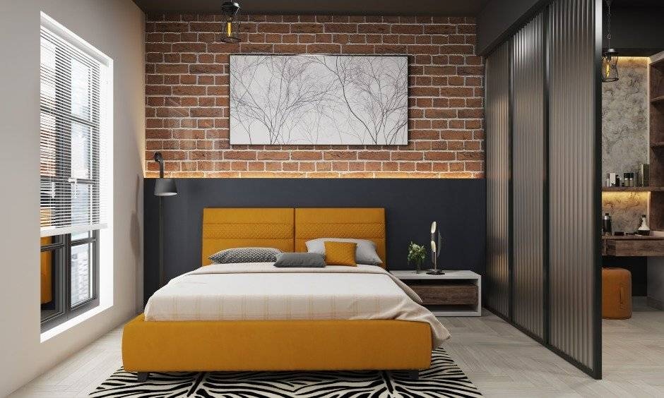 Bedroom wall design using subtle patterns for small rooms and bold textures for larger spaces.