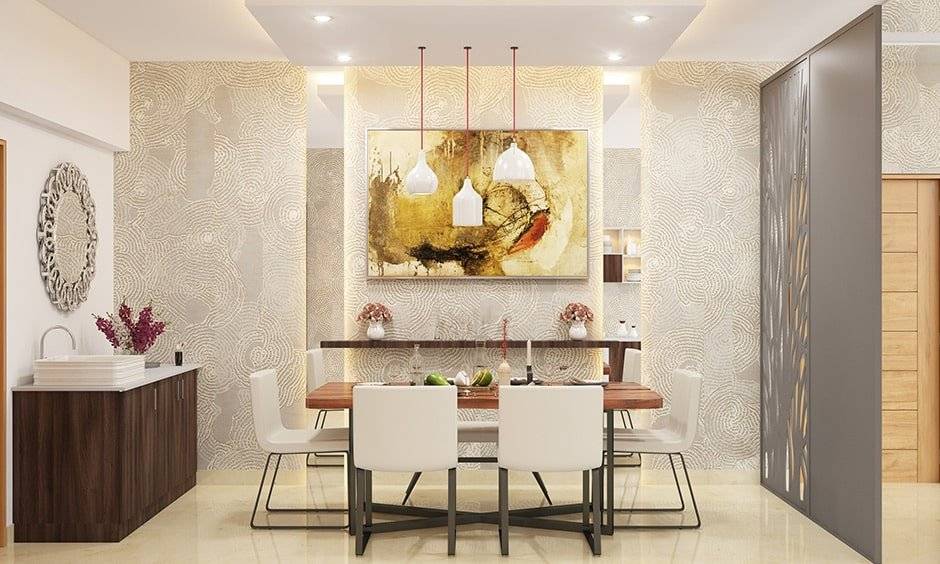 Dining room wall decor transform the space look with wallpaper or wall paint