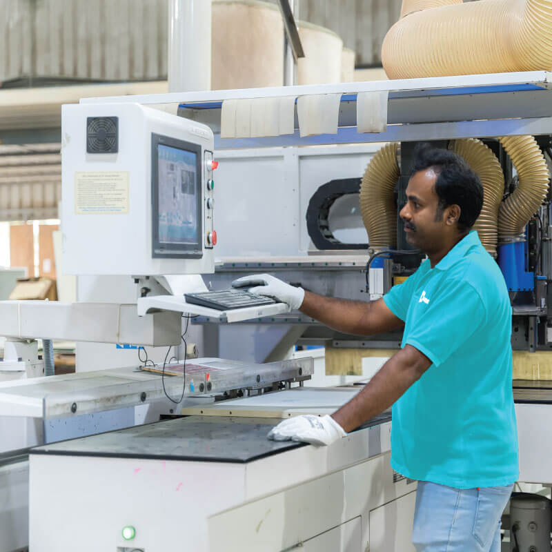 German machinery used by DesignCafe for precision home interior manufacturing