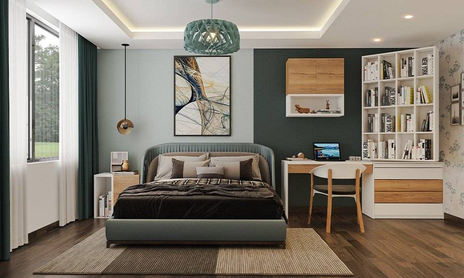 A home library as a small study room designed for a sophisticated look