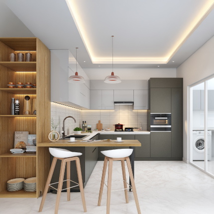 Kitchen interior designers in Ahmedabad providing space-saving solutions for urban homes