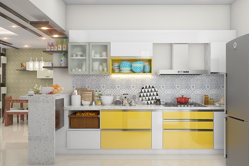 Kitchen vastu colours, paint your kitchen walls in bright colours like yellow, orange and red