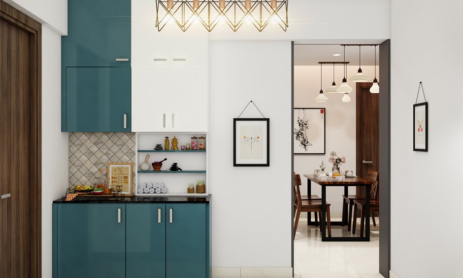 Luxury in Layers: Lacquered Glass Cabinets for an Elegant Kitchen