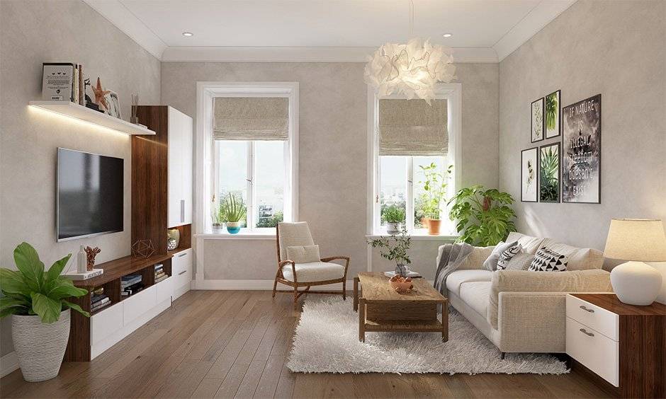 Mid-century interior design style with a textured wall in earthy tones