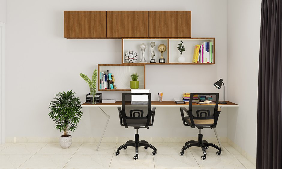 Minimalistic study table design for kids 
