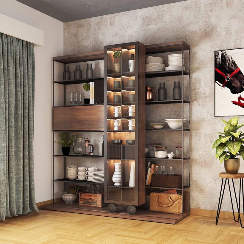 Modern crockery unit designs great for contemporary homes that house modern crockery and glassware