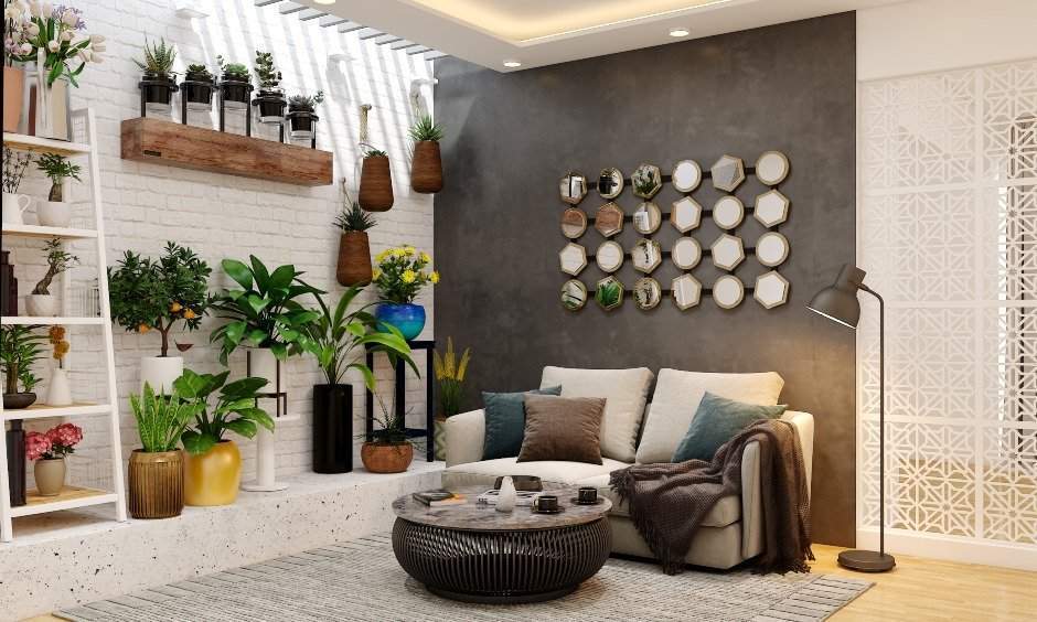 Drawing room design with modern and contemporary interior showcasing colour combinations, and latest sofa designs for small drawing rooms in a flat or apartment