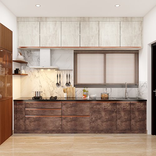 Modular kitchen designers in Banjara Hills designed a straight kitchen
