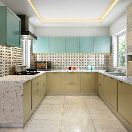 Modular kitchen rates in Delhi for polyurethane finish from ₹4.5 Lakhs