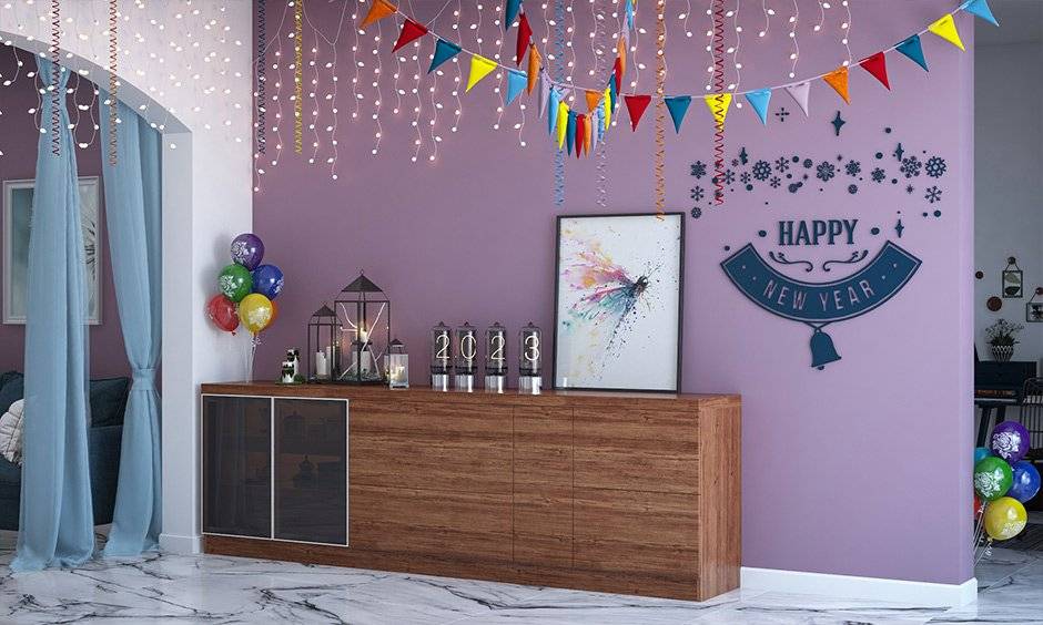 DIY new years decorations for a fun party vibe with simple elements