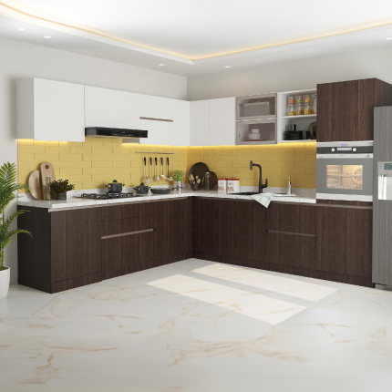 Open kitchen design for modern apartments in Chennai Ambattur