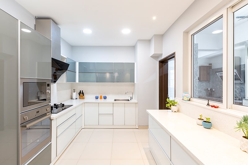 Simple false ceiling designs for kitchen with minimal lighting to kitchen ceiling design