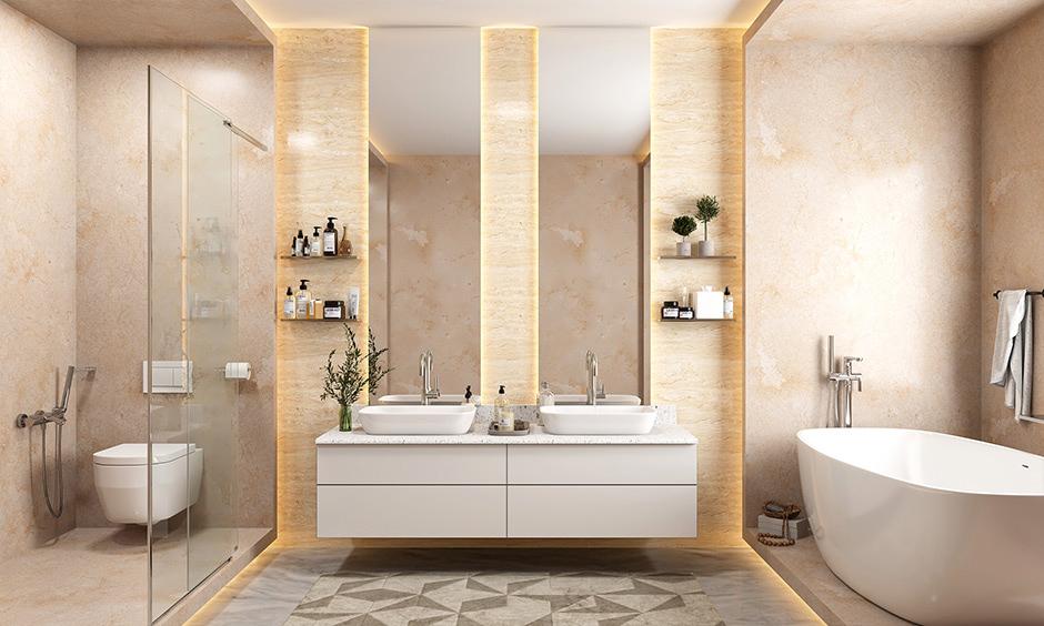 Bathroom cabinet design which offers a lot of storage space