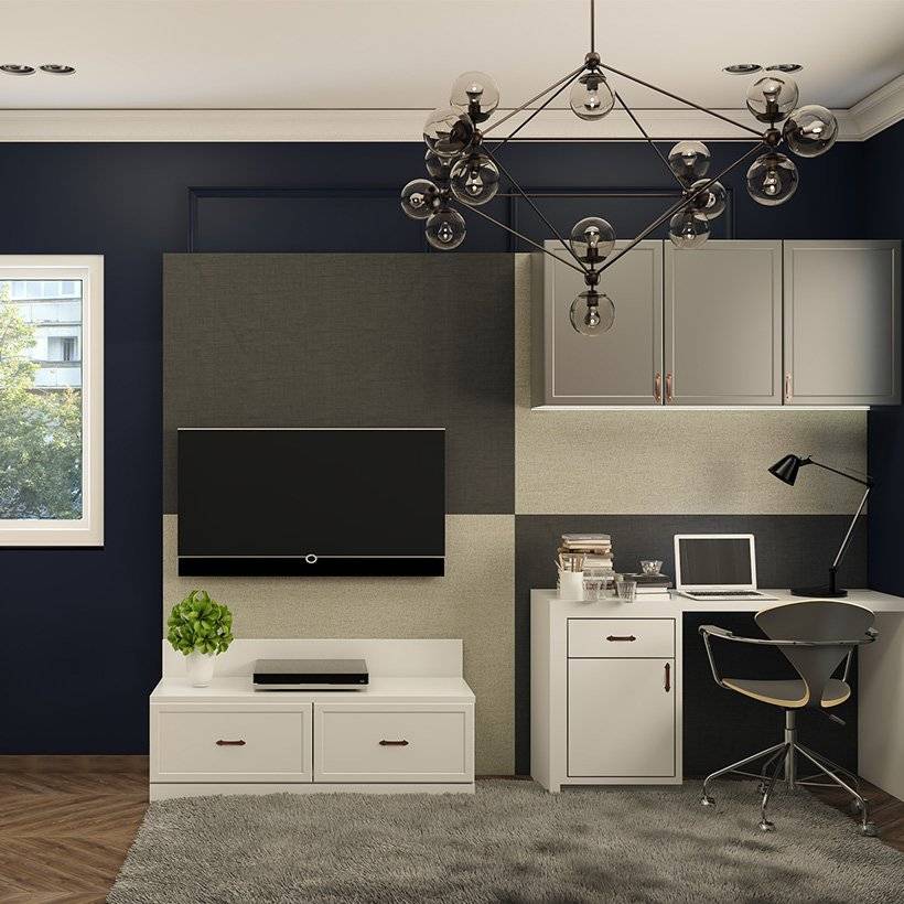 Study ideas for compact homes with wall mounted desk for studying at home