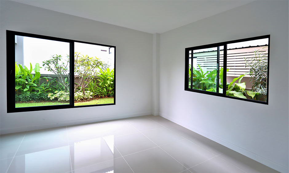 Different types of window glass, including tempered, laminate, and frosted options for interior design.