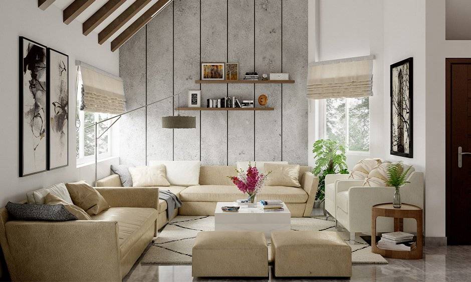 Wooden false ceiling designs for living room